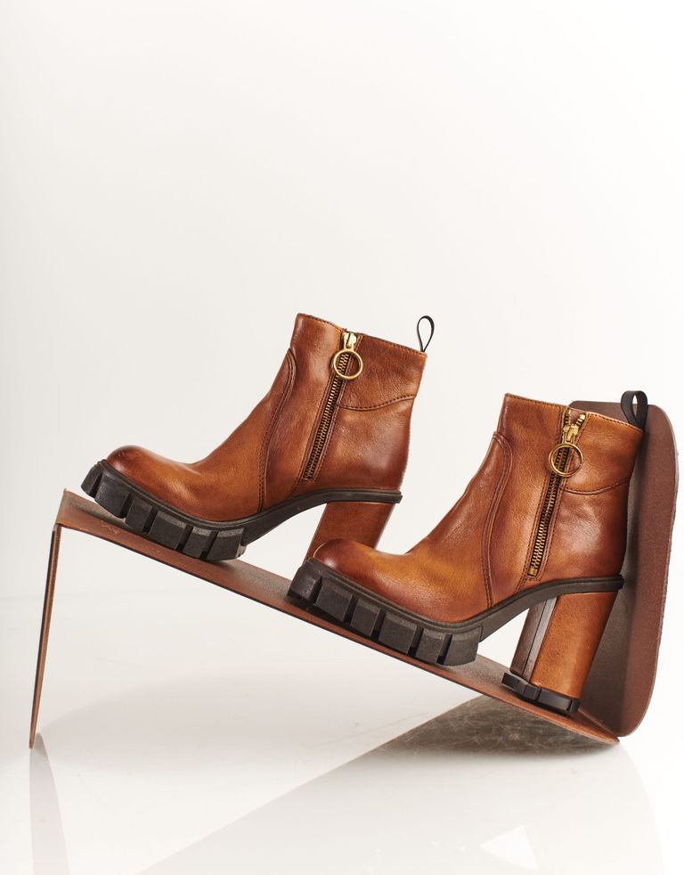 נעלי נשים - Mjus - מגפוני עקב ROMEA - קאמל