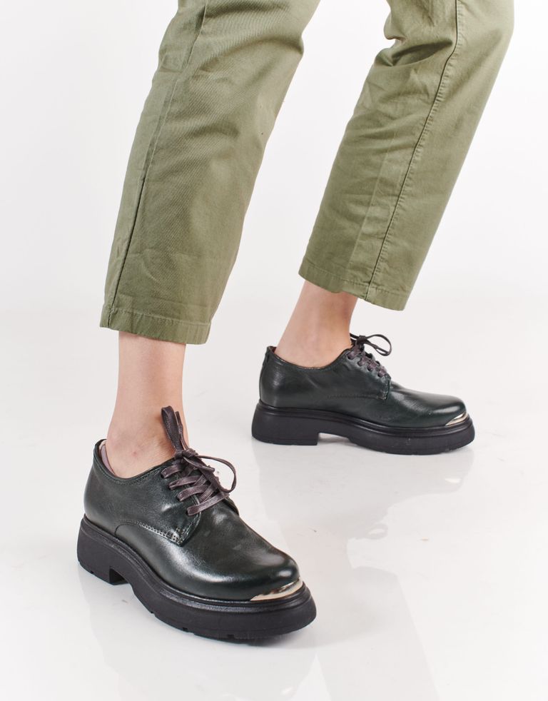 נעלי נשים - Mjus - נעלי עור CAPMETAL - ירוק