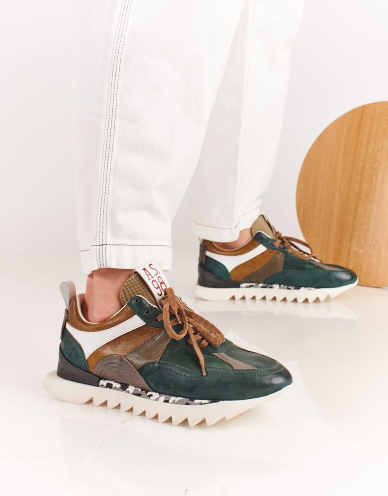 נעלי גברים - A.S. 98 - סניקרס TRAVIS - ירוק