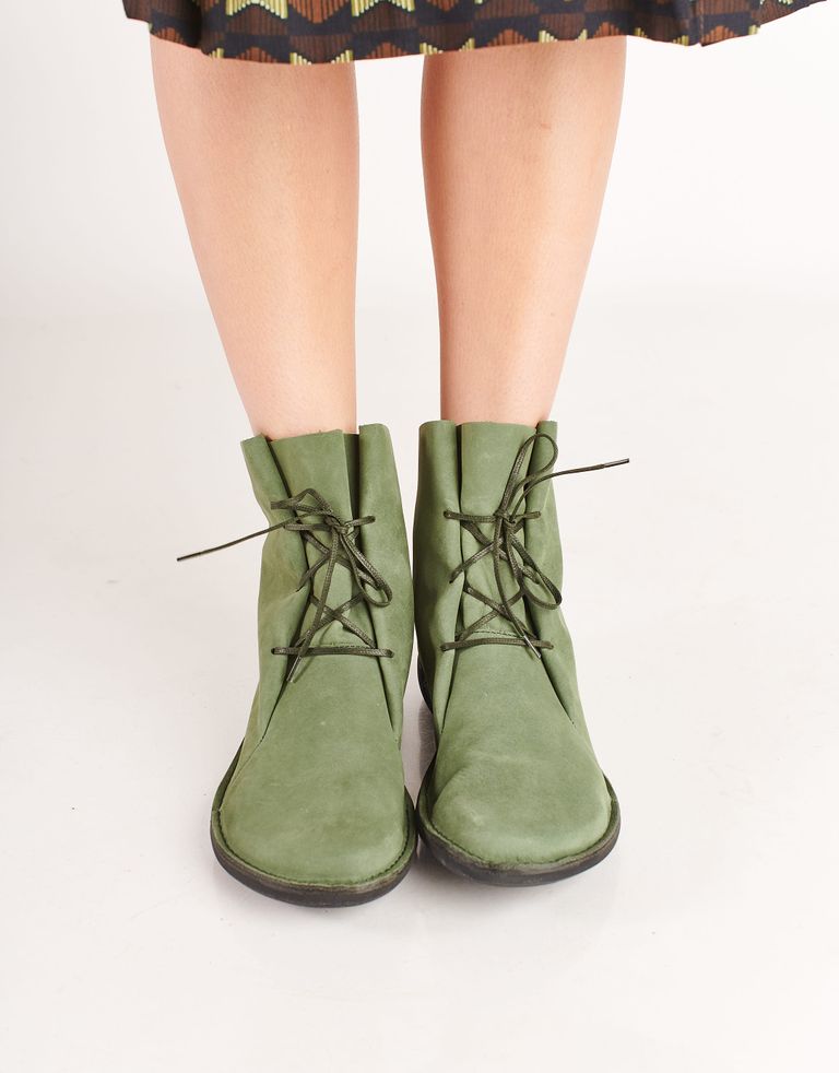 נעלי נשים - loints of Holland - מגפונים מעורNATURAL - ירוק