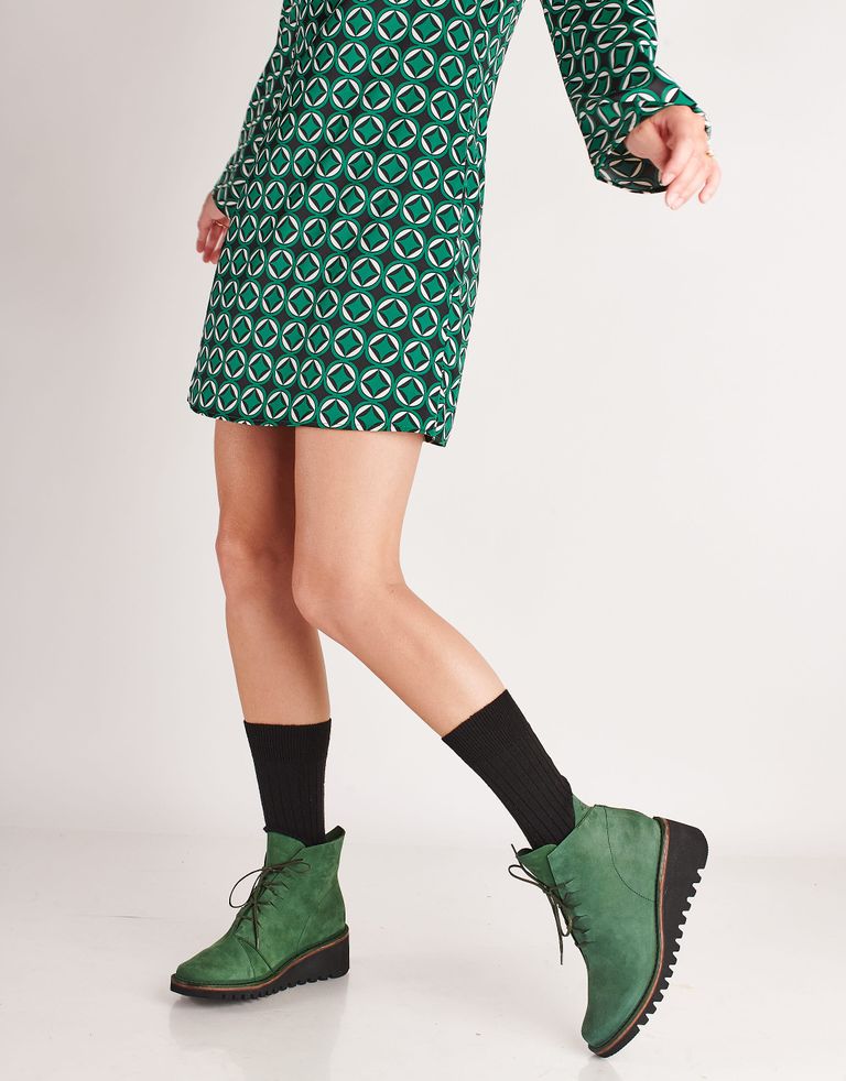 נעלי נשים - loints of Holland - מגפונים עם שרוכים STORM - ירוק