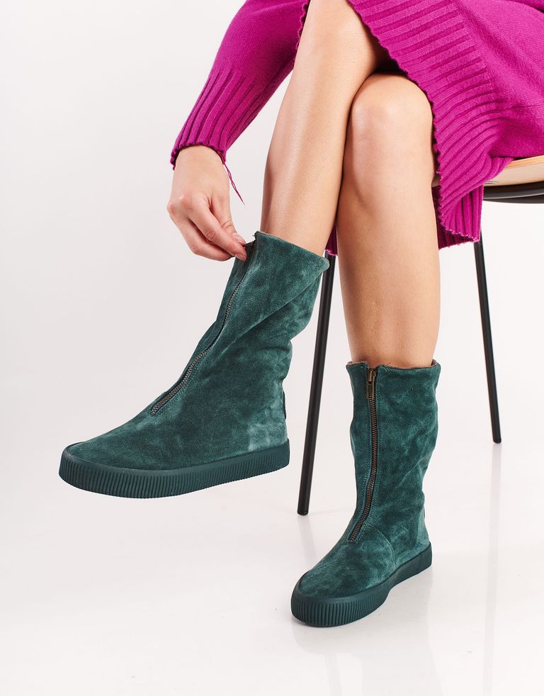 נעלי נשים - Aro - מגפיים עם רוכסן NOELLE - ירוק
