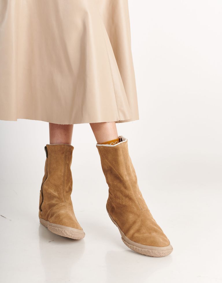 נעלי נשים - Aro - מגפיים מזמש WILLY - בז'2