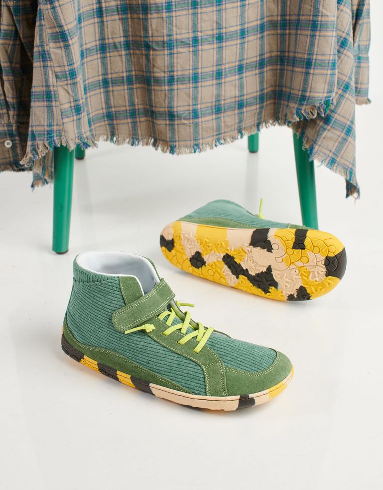 נעלי גברים - Paperkrane - סניקרס קורדרוי MID TOPS - ירוק