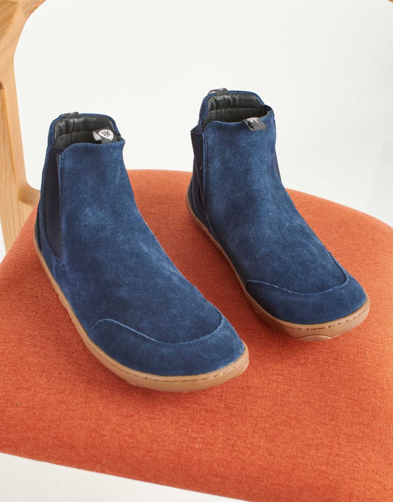 נעלי גברים - Paperkrane - מגפי צ'לסי זמש - כחול