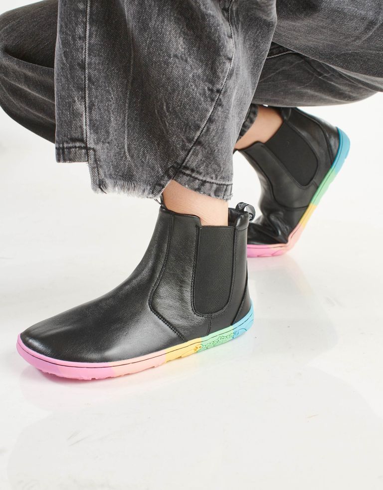 נעלי נשים - Paperkrane - מגפוני צ'לסי קשת - שחור
