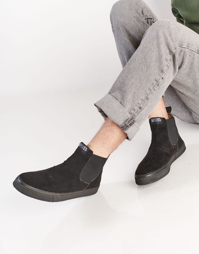 נעלי גברים - Wasted - מגפוני צ'לסי MANCHESTER - שחור