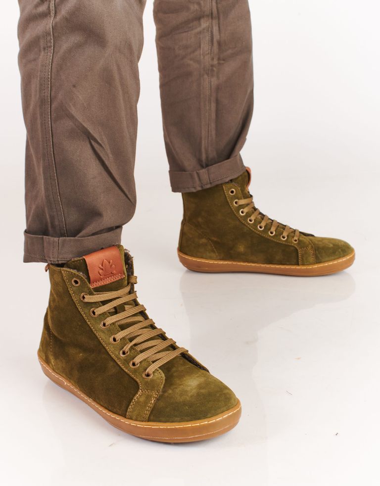 נעלי גברים - El Naturalista - סניקרס זמש גבוהות METEO - ירוק