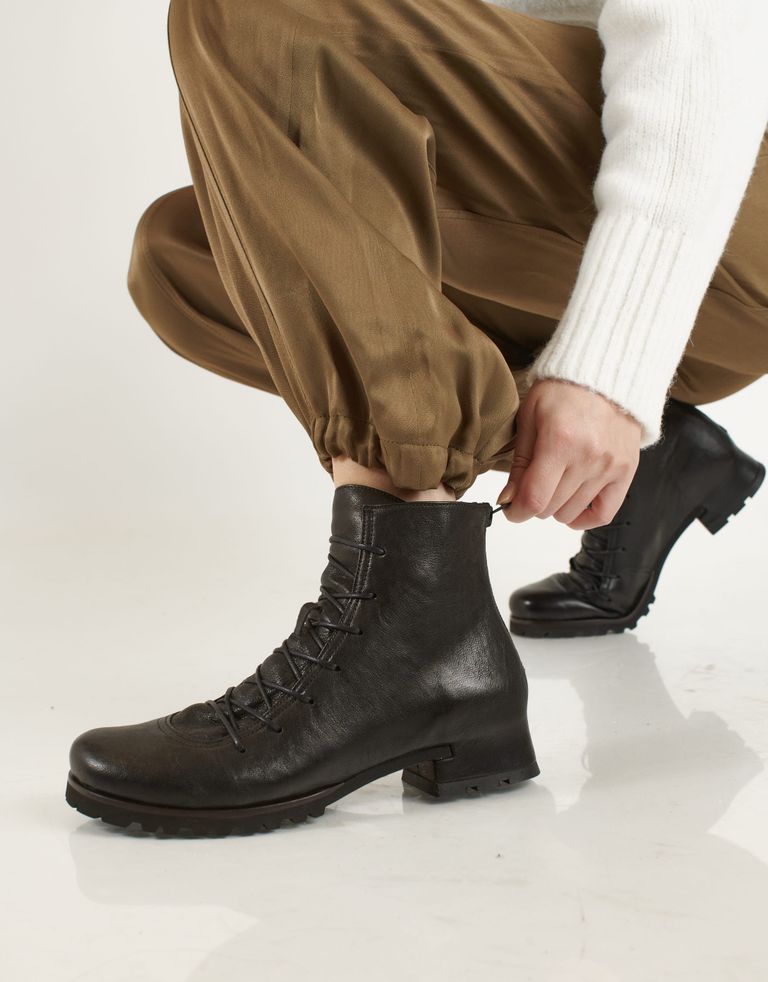 נעלי נשים - Vialis - מגפונים עם שרוכים DOLXE - שחור