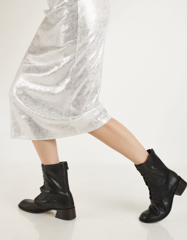 נעלי נשים - Vialis - מגפונים עם שרוכים CHILI - שחור