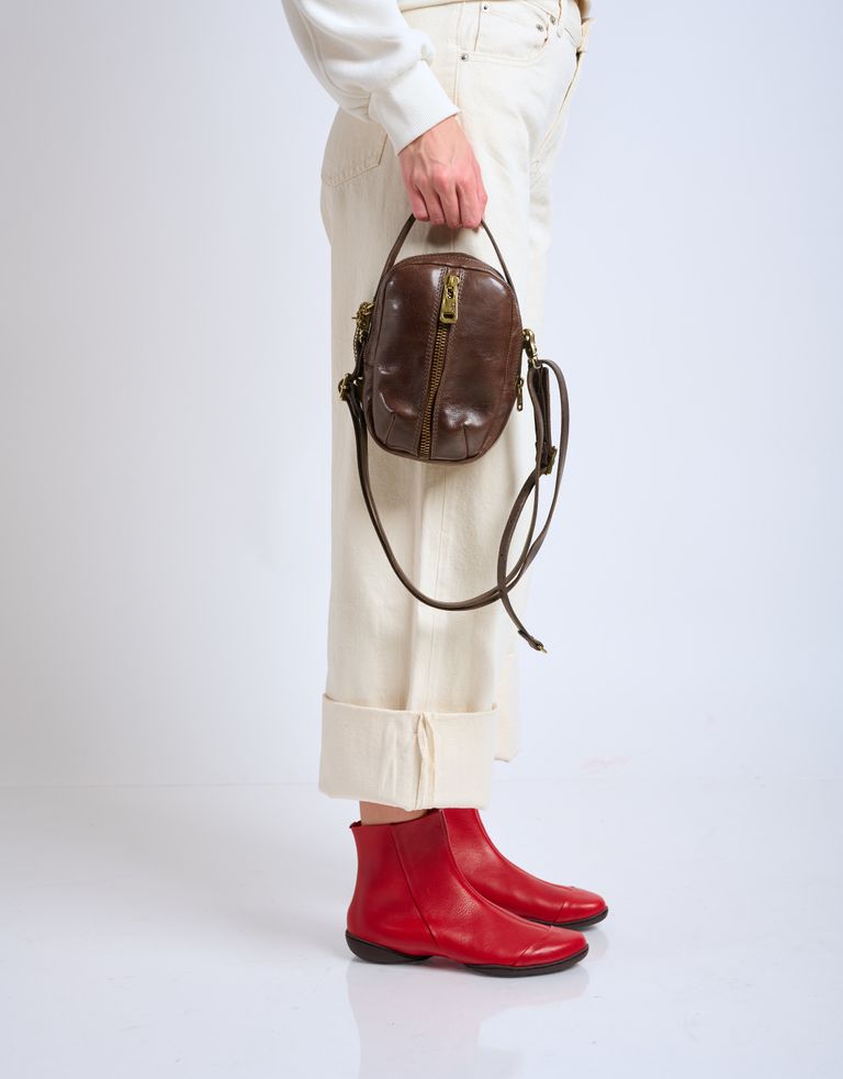 נעלי נשים - A.S. 98 - תיק עור קטן LUCIANA - חום כהה1