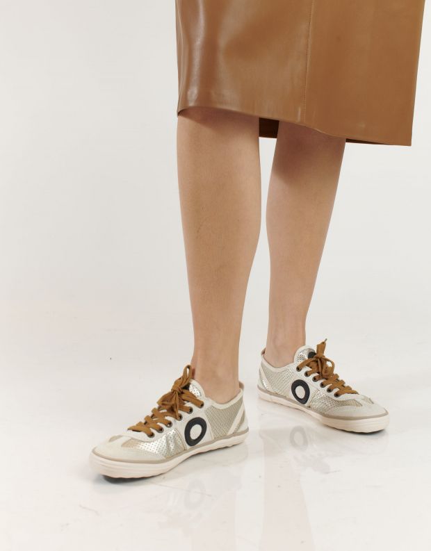 נעלי נשים - Aro - סניקרס PICADA מטאלי - פלטינה