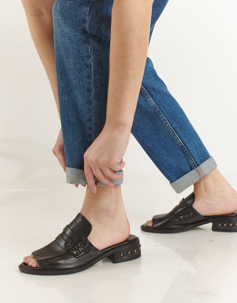 נעלי נשים - A.S. 98 - כפכפי עור GEA - שחור