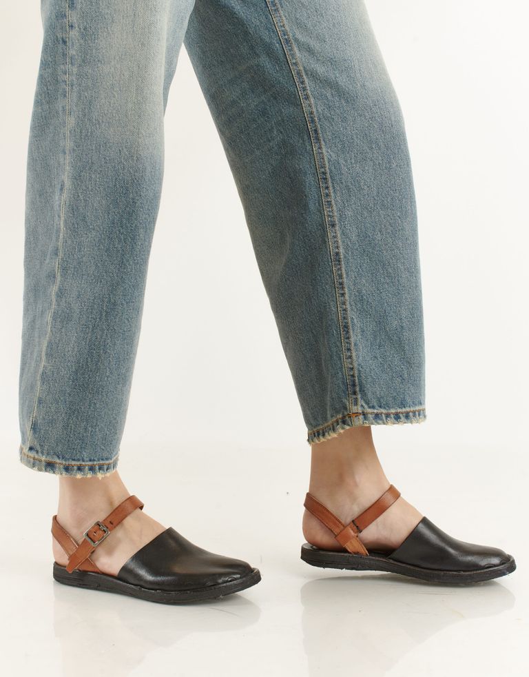 נעלי נשים - A.S. 98 - סנדלים משולבים RAMOS - שחור