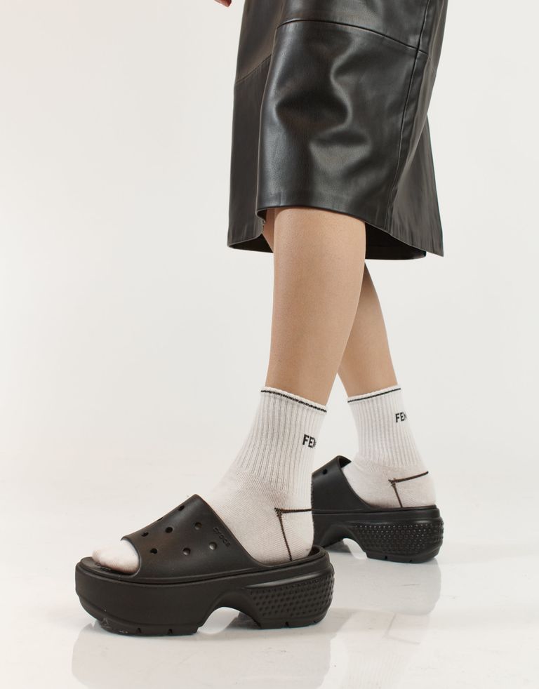 נעלי נשים - Crocs - כפכפים STOMP - שחור