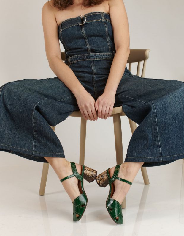 נעלי נשים - Chie Mihara - סנדלי עקב ROLEY - ירוק