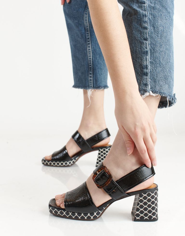 נעלי נשים - Chie Mihara - סנדלי  עקב GINKA - שחור
