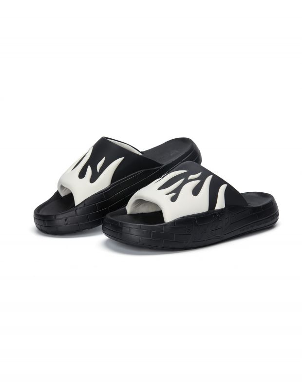 נעלי נשים - Acupuncture - כפכפים NYU להבות - לבן   שחור
