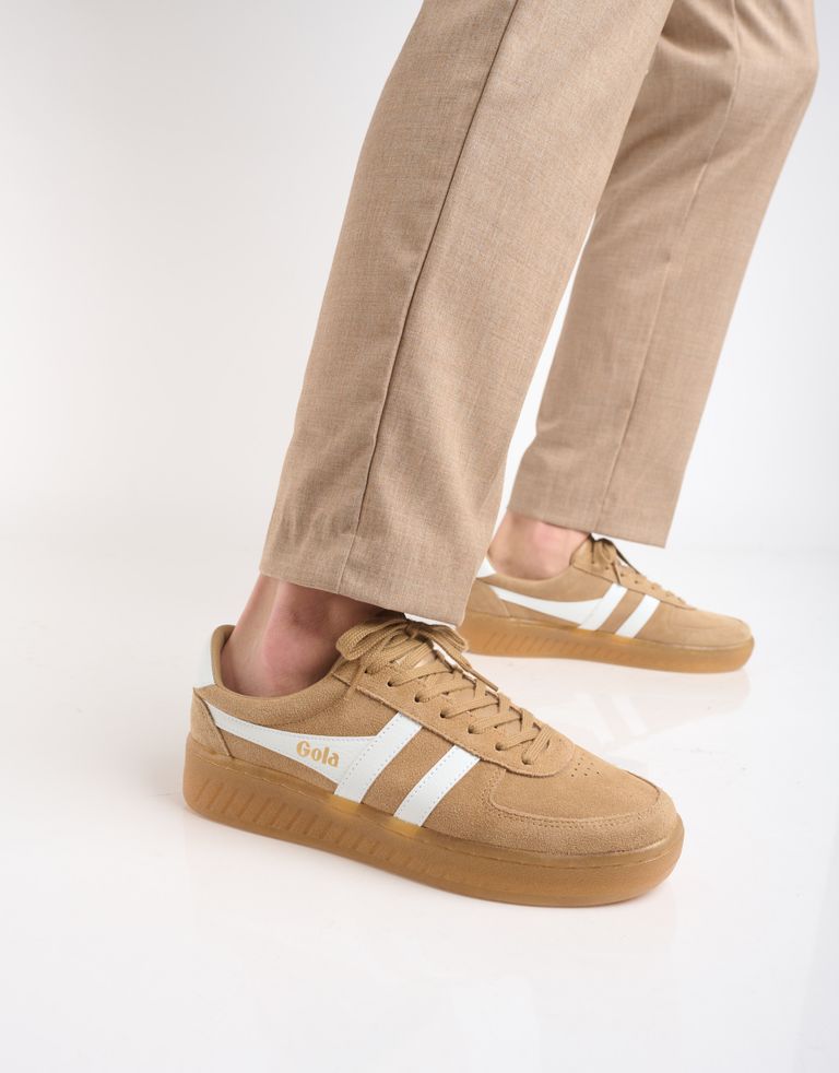 נעלי גברים - Gola - סניקרס GRANDSLAM זמש - חום בהיר