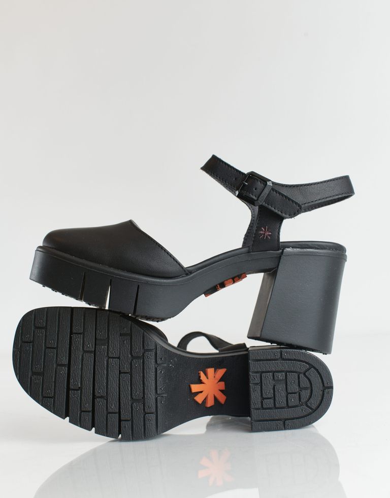 נעלי נשים - Art - סנדלי בובה EVISSA - שחור2