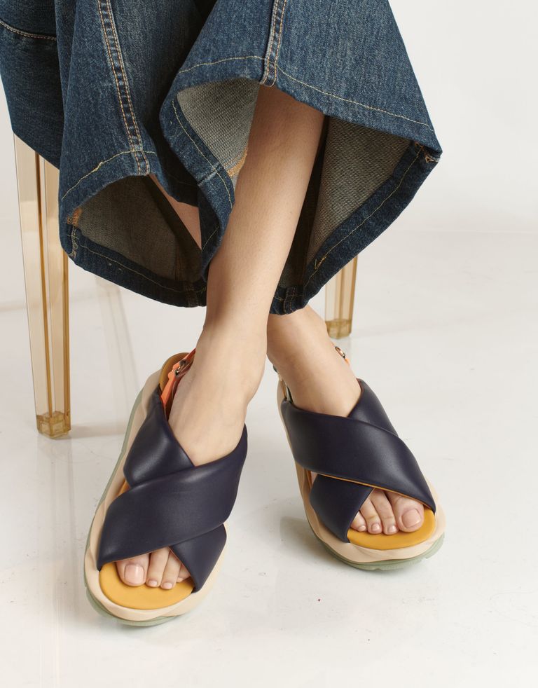 נעלי נשים - 4CCCCEES - סנדלי פלטפורמה X MELLOW - כחול