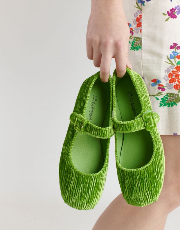 נעלי נשים - Jeffrey Campbell - נעלי בובה TUTU MU - ירוק
