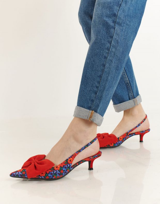 נעלי נשים - Jeffrey Campbell - נעלי סירה PERSONA פפיון - אדום   כחול