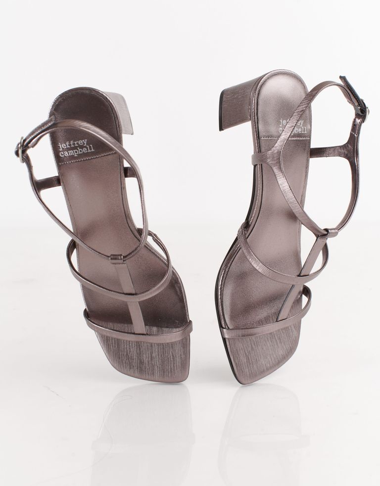 נעלי נשים - Jeffrey Campbell - סנדלי עקב מטאליות HELIOS - פיוטר2
