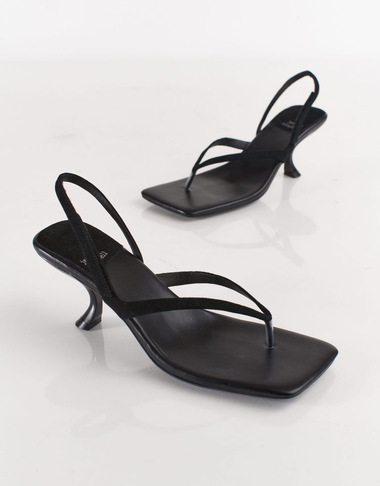 נעלי נשים - Jeffrey Campbell - סנדלי אצבע עם עקב FUSED - שחור