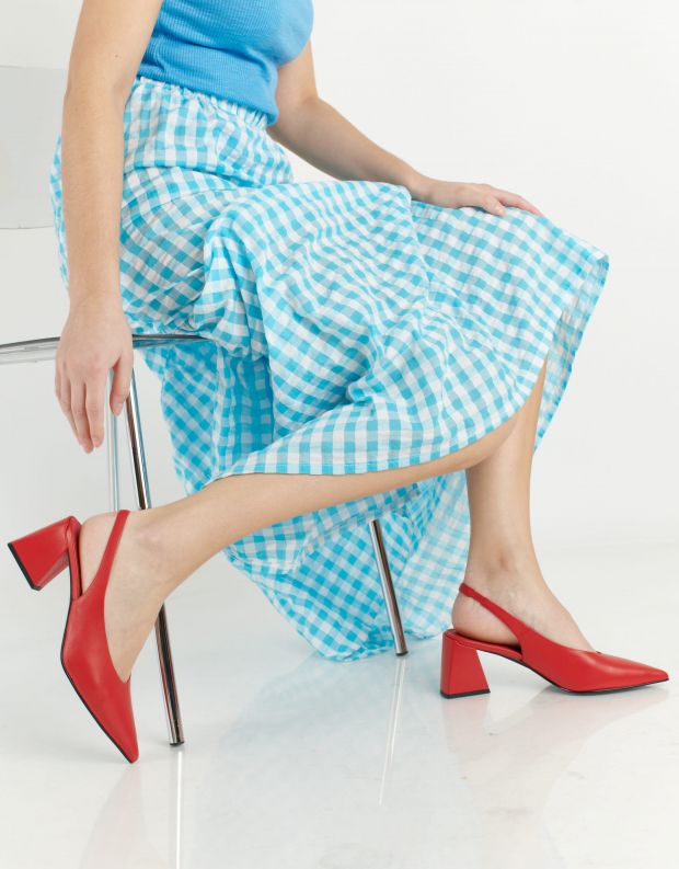 נעלי נשים - Jeffrey Campbell - נעלי סירה עם עקב ANARCHIA - אדום