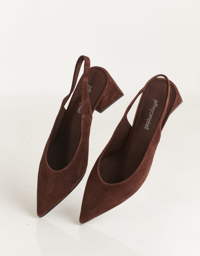 נעלי נשים - Jeffrey Campbell - נעלי סירה מזמש ANARCHIA - חום2