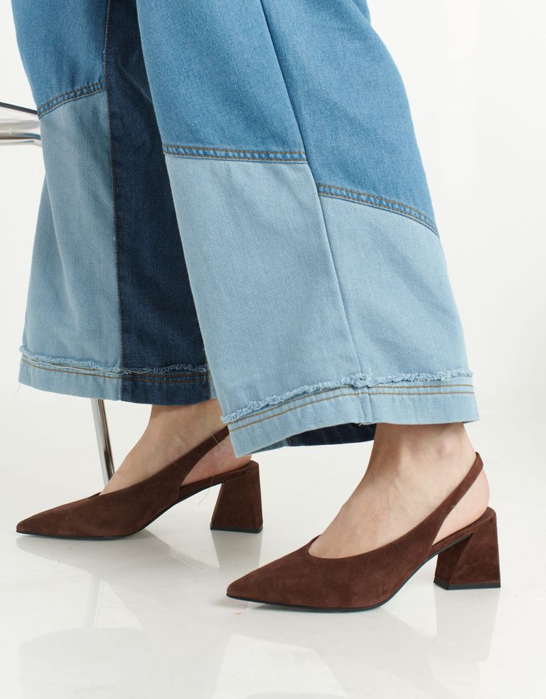 נעלי נשים - Jeffrey Campbell - נעלי סירה מזמש ANARCHIA - חום3