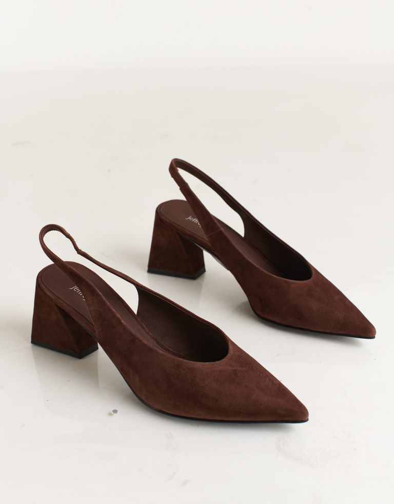 נעלי נשים - Jeffrey Campbell - נעלי סירה מזמש ANARCHIA - חום4