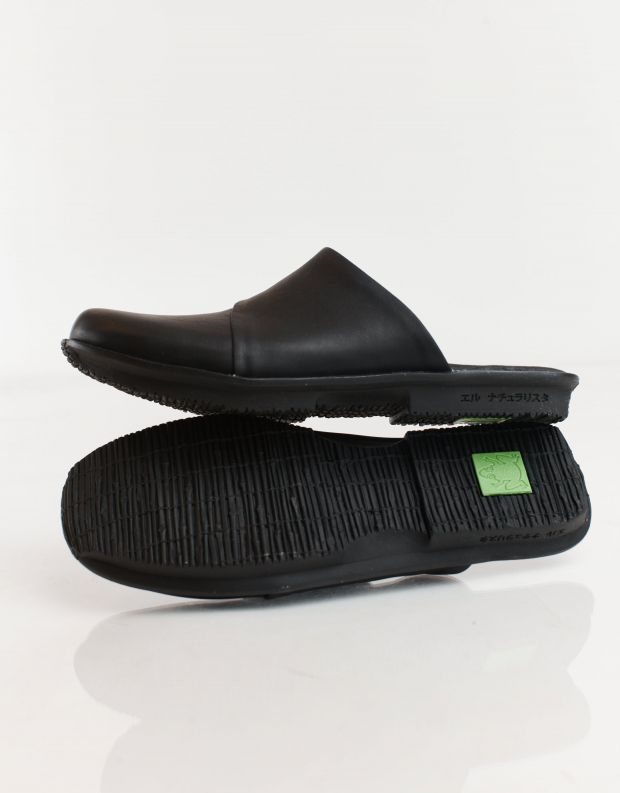 נעלי נשים - El Naturalista - כפכפי עור סגורים MAKISU - שחור