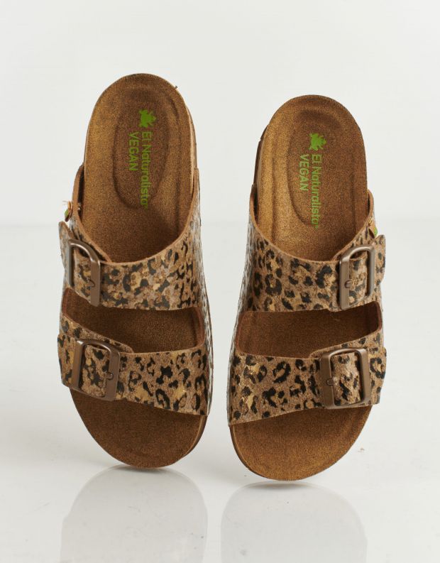 נעלי נשים - El Naturalista - כפכפים טבעוניים BALANCE - נמר