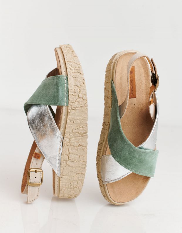 נעלי נשים - El Naturalista - סנדלי איקס SHINRIN - ירוק