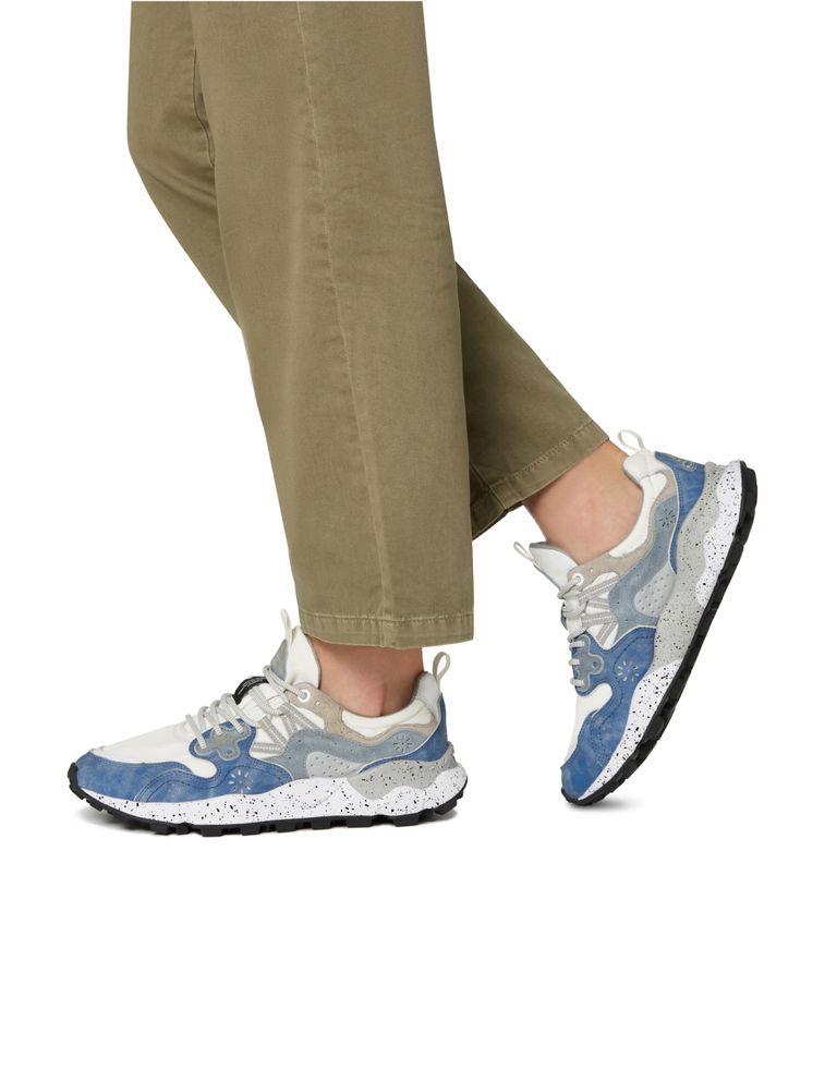 נעלי גברים - Flower Mountain - סניקרס צבעוניות YAMANO3 - לבן   כחול