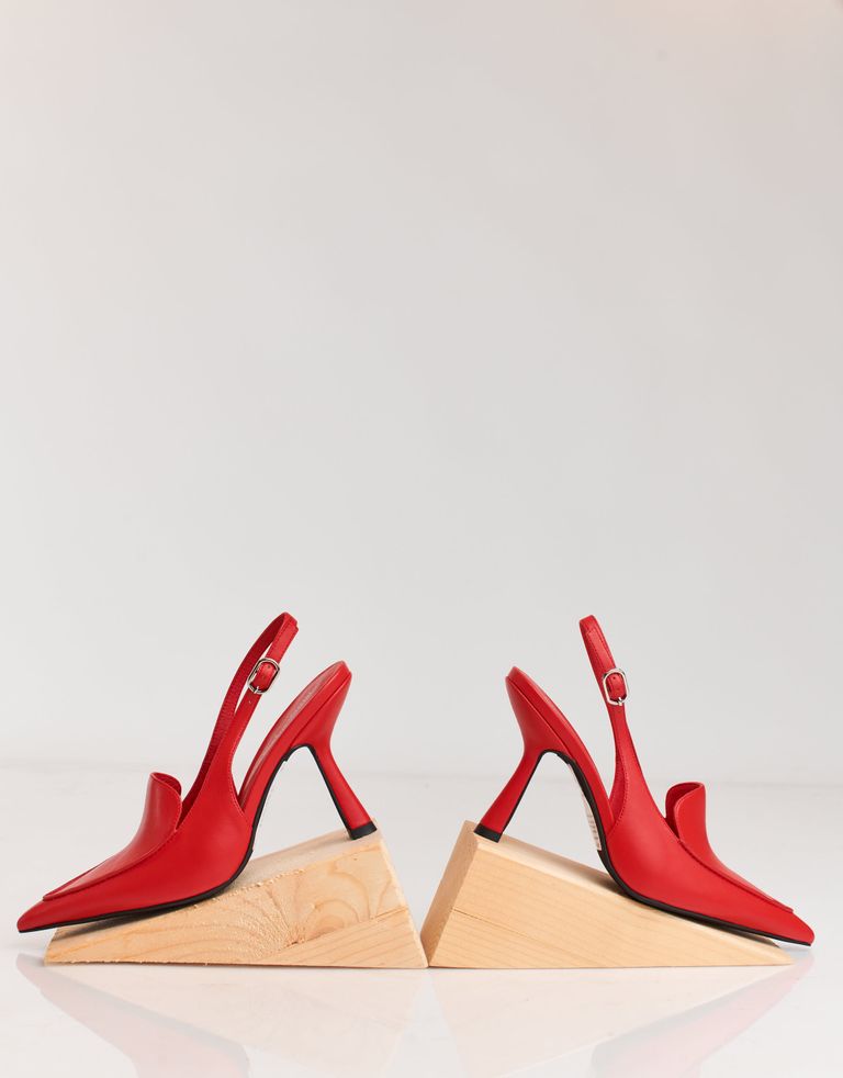 נעלי נשים - Jeffrey Campbell - סנדלי עקב ACCLAIMED - אדום