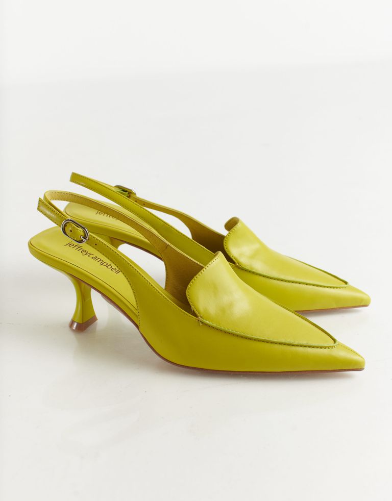 נעלי נשים - Jeffrey Campbell - סנדלי עקב ANABEL - ירוק בהיר