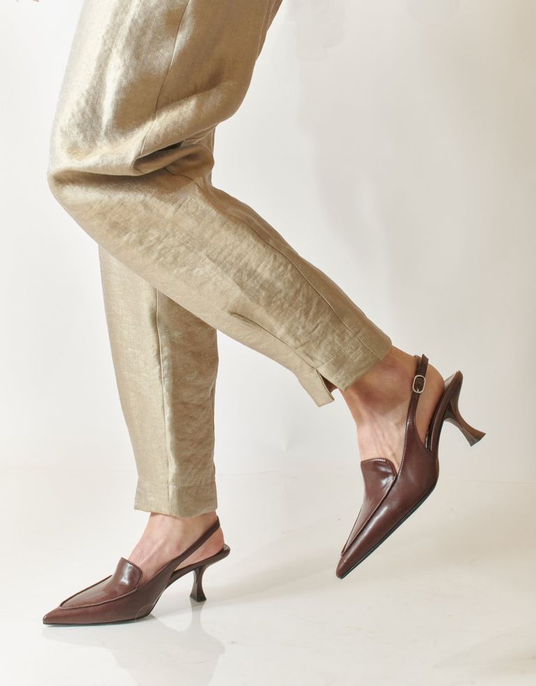 נעלי נשים - Jeffrey Campbell - סנדלי עקב ANABEL - חום3