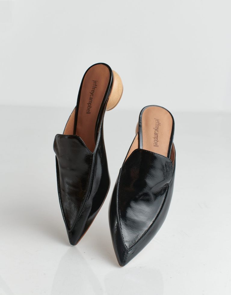 נעלי נשים - Jeffrey Campbell - כפכפים מבריקים VIONIT - שחור