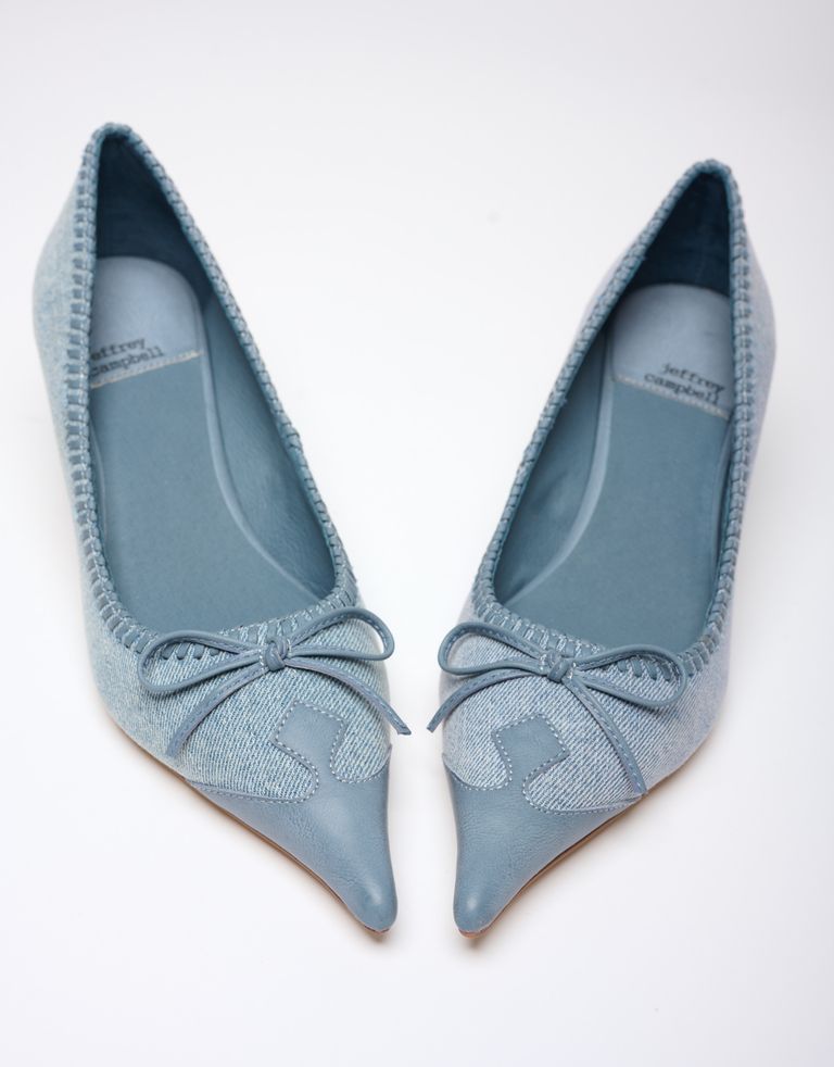 נעלי נשים - Jeffrey Campbell - נעלי סירה ג'ינס TORPEDO - כחול