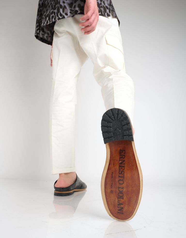 נעלי גברים - Ernesto Dolani - כפכפי עור ROMEO - שחור