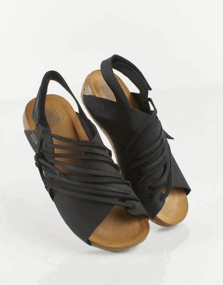 נעלי נשים - loints of Holland - סנדלי עור  FLORIDA - שחור