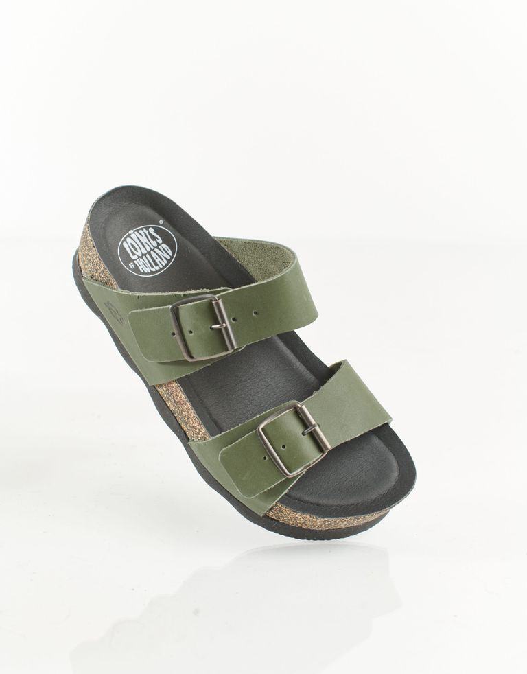 נעלי נשים - loints of Holland - כפכפי רצועות DIDAM B - ירוק