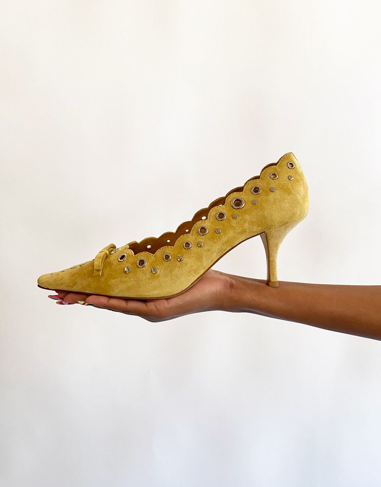 נעלי נשים - Jeffrey Campbell - נעלי סירה עם עקב NOTION - צהוב