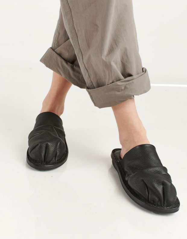 נעלי נשים - Trippen - כפכפי עור EXCESS - שחור