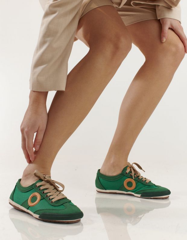 נעלי נשים - Aro - סניקרס JOANETA VEGAN - ירוק   כתום