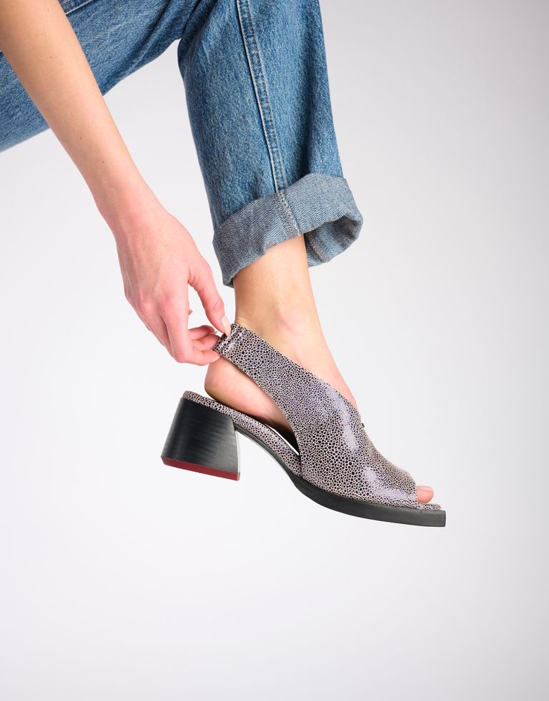 נעלי נשים - Yuko Imanishi - סנדלים עם עקב MICHI - אפור   שחור