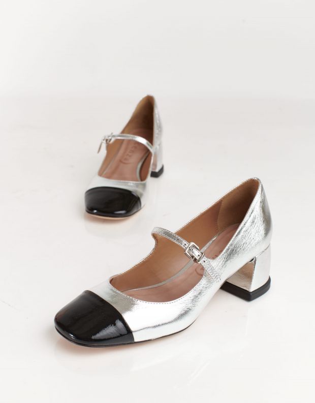 נעלי נשים - Vicenza - נעלי מרי ג'יין CARIBE - שחור   כסף